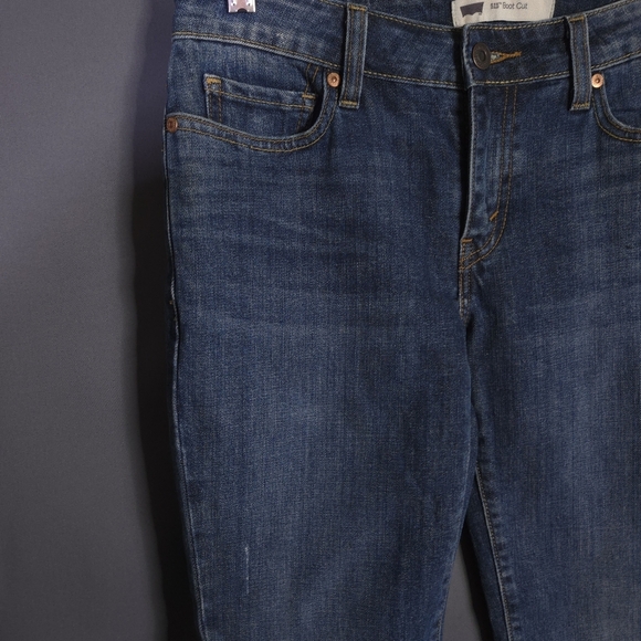 Levis 515 Boot Cut Jeans Size 6M Flap Pocket Studded Distressed Western Denim - Picture 5 of 8